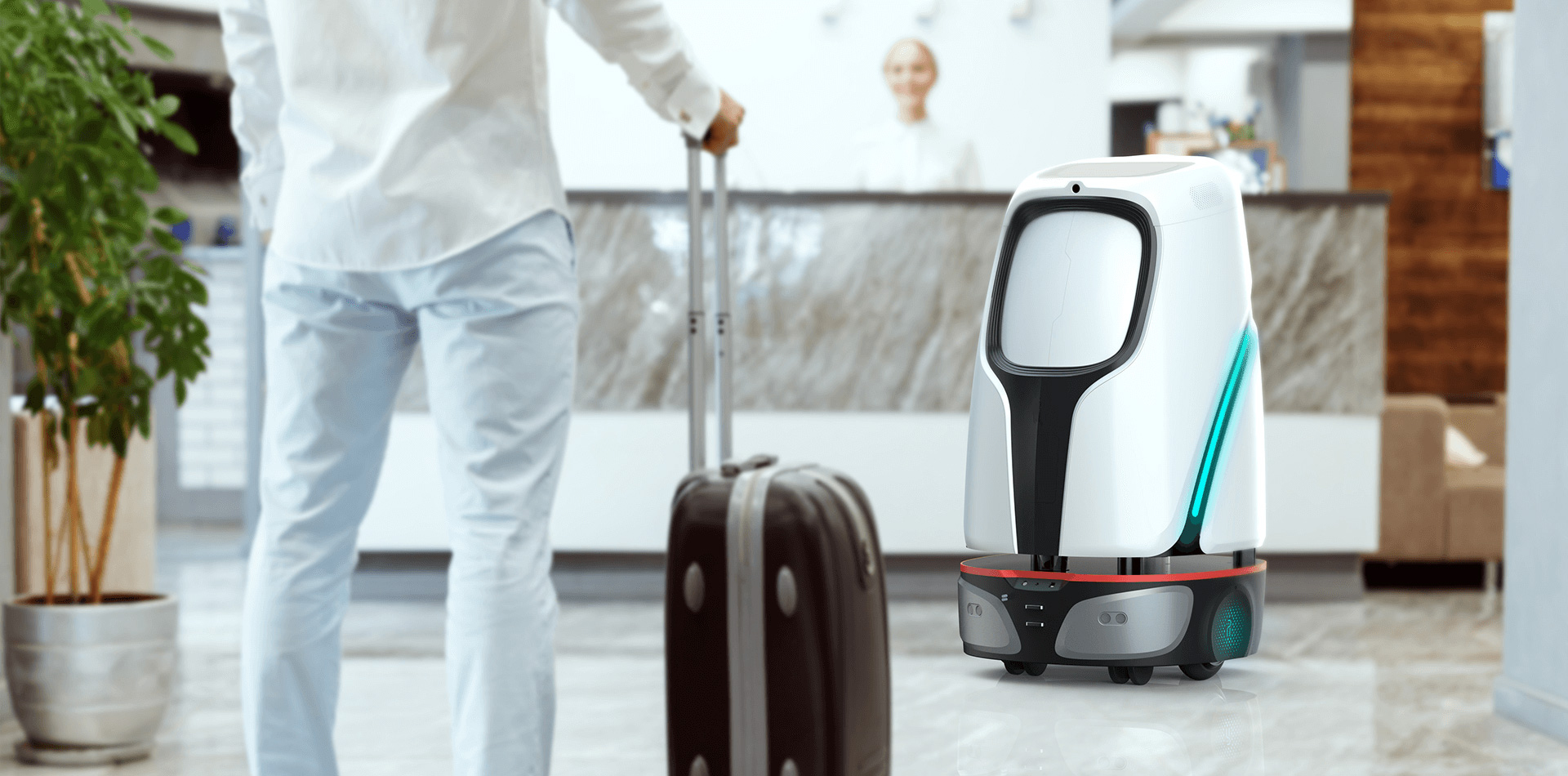 Say hello to visitors by human recognition technology